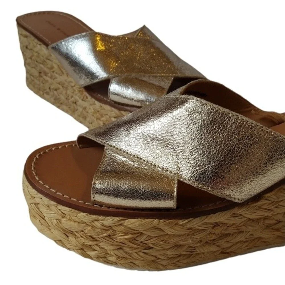 NWT Zara Jute Esprilladres Wedge Sandals - Picture 7 of 12